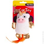Pet One Cat Toy - Plush MooNicorn With Feather 10.5cm-plush-The Pet Centre