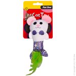 Pet One Cat Toy - Plush MerMouse With Feather 14cm-plush-The Pet Centre