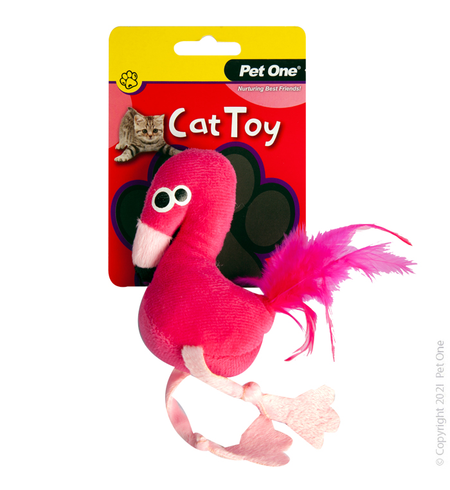 Pet One Cat Toy - Plush Flamingo Pink 11.5cm