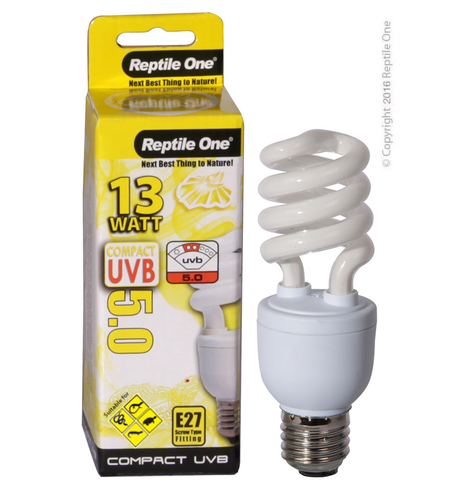 Reptile One Bulb Compact UVB 5.0 13W E27 Fitting