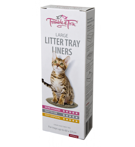 Trouble & Trix Litter Tray Liners Large 15 Pack
