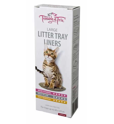 Trouble & Trix Litter Tray Liners Large 15 Pack