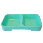 Petz Double Diner Cat Bowl Green-cat-The Pet Centre