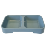 Petz Double Diner Cat Bowl Grey-cat-The Pet Centre