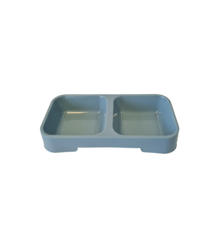 Petz Double Diner Cat Bowl Grey