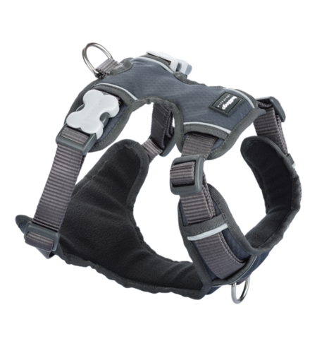 Red Dingo Padded Harness Cool Grey Size M