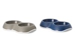 Savic Delice Double Cat Bowl with Non Slip Rim 10.5cm Asst Colours-cat-The Pet Centre