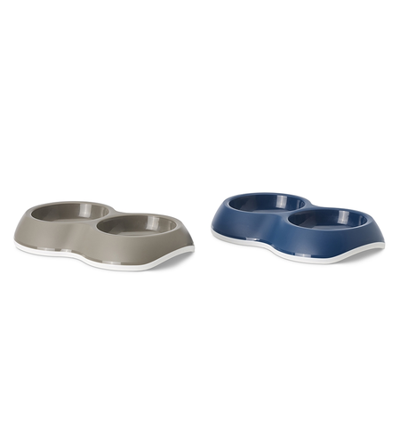 Savic Delice Double Cat Bowl with Non Slip Rim 10.5cm Asst Colours