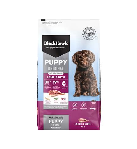  Black Hawk Puppy Medium Breed Lamb & Rice 10kg