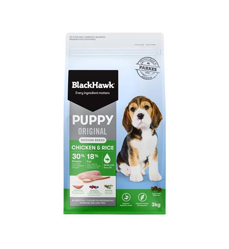 Black Hawk Puppy Medium Breed Chicken & Rice 3kg