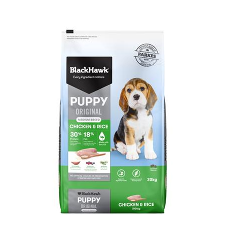 Black Hawk Puppy Medium Breed Chicken & Rice 20kg