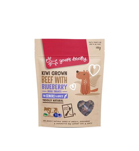 YD Kiwi Grown Treats Beef & Blueberry 100g