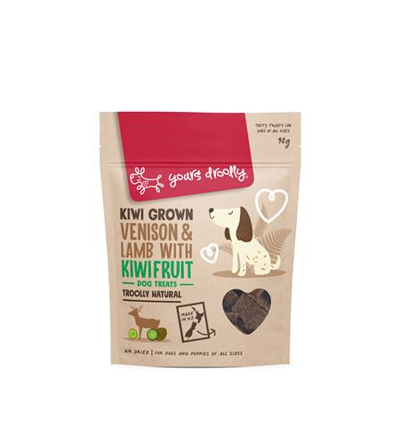 Yours Droolly Kiwi Grown Treats Venison, Lamb & Kiwifruit 90g