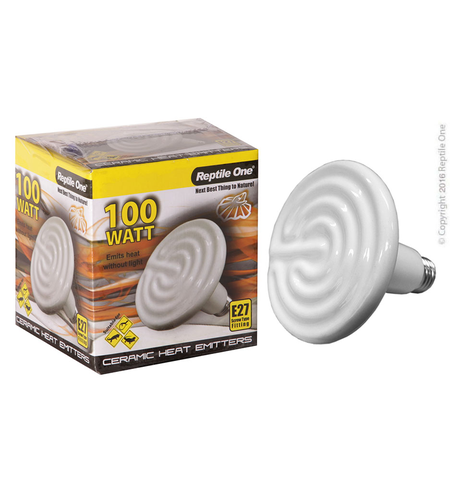 Reptile One Heat Lamp Ceramic 100W E27 Screw Fitting