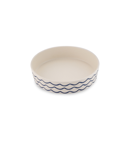 Beco Classic Bamboo Cat Bowl - Ocean Waves