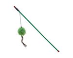 Pounce n Play Teaser Wand with Green Ball-cat-The Pet Centre