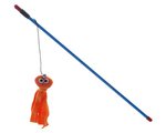 Pounce n Play Teaser Wand with Ornage Octopus-cat-The Pet Centre