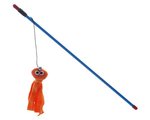 Pounce n Play Teaser Wand with Orange Octopus-cat-The Pet Centre