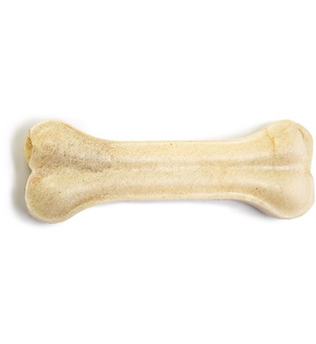 It's Treat Time Pressed Rawhide Bone Natural 10"