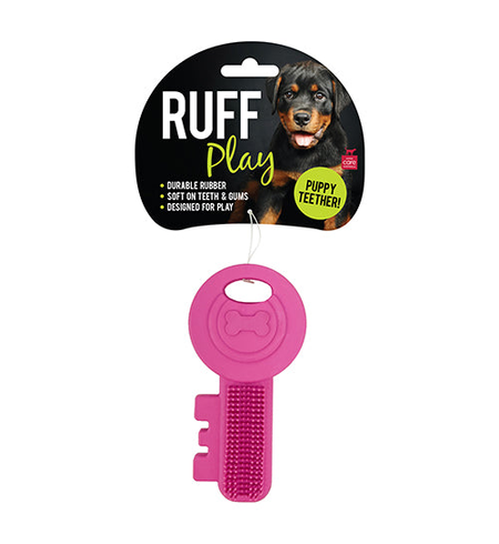 Ruff Play Rubber Puppy Teething Key 9.5cm