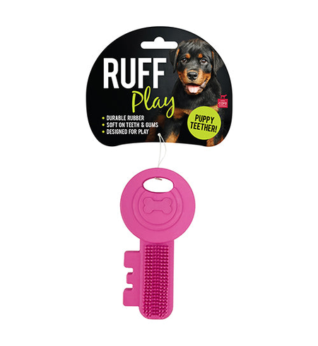 Ruff Play Rubber Puppy Teething Key 9.5cm