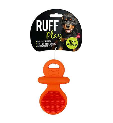 Ruff Play Rubber Puppy Teething Pacifier 9.5cm