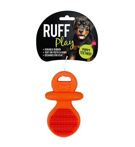 Ruff Play Rubber Puppy Teething Pacifier 9.5cm