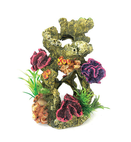 Aqua Care Ornament Coral Reef with Plant 19cm