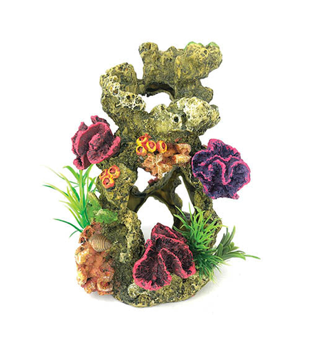 Aqua Care Ornament Coral Reef with Plant 19cm