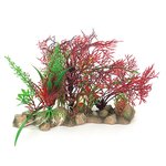 Aqua Care Ornament Plants with Rock Base 21cm-fish-The Pet Centre