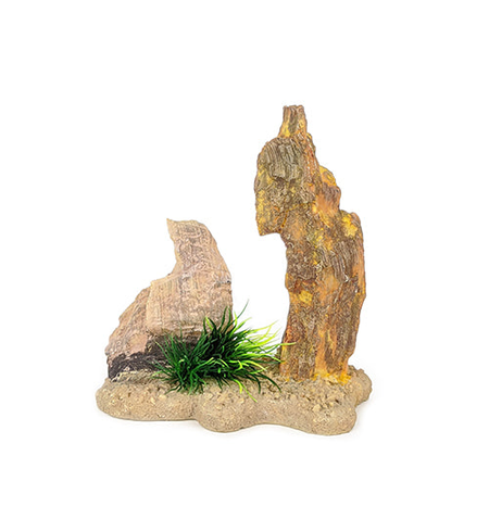 Aqua Care Ornament Twin Rock with Plant