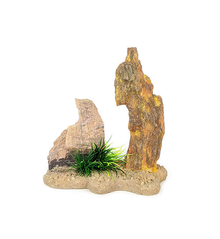 Aqua Care Ornament Twin Rock with Plant