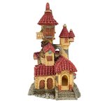 Aqua Care Ornament Tall House with Red Roof-fish-The Pet Centre