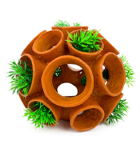 Aqua Care Ornament Ball Shaped Terracotta Pots with Plants